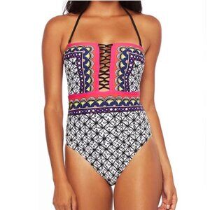 Trina Turk Tanzania Scarf Bandeau One Piece : Women’s Size 18W
